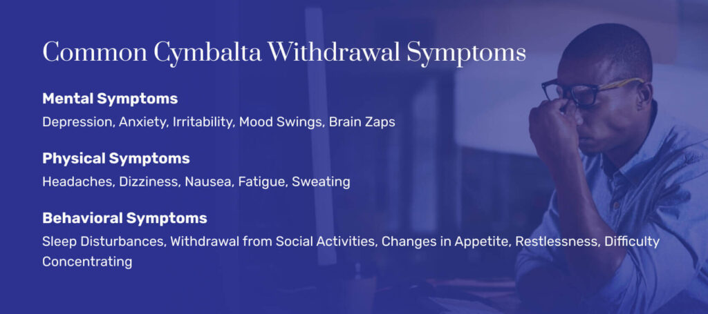 Common Cymbalta Withdrawal Symptoms