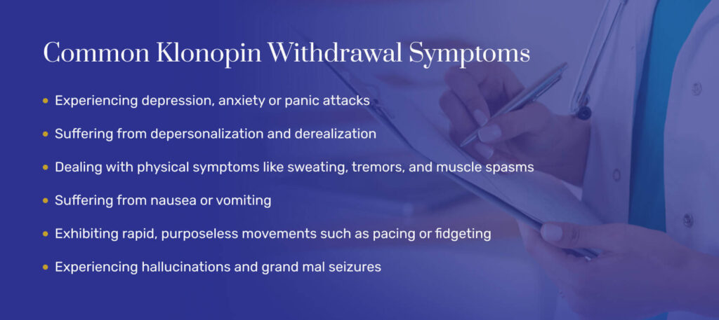 Common Klonopin Withdrawal Symptoms