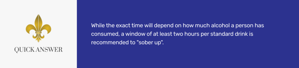 How Long Does It Actually Take to Sober Up?